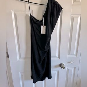 One Shoulder Shimmer Dress